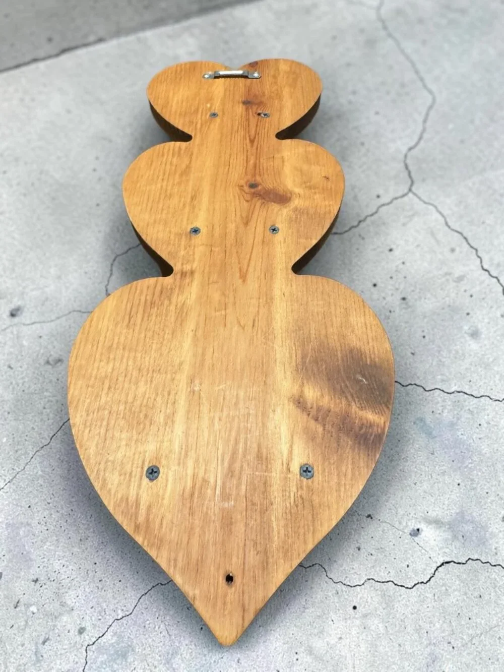 Home Interiors Heart-Shaped Wooden Wall Shelf With 3 Tiers & Bow Accent